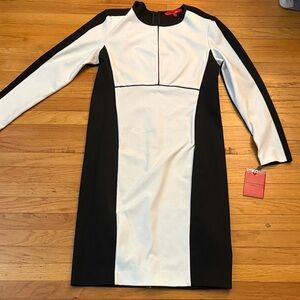 Narciso Rodriguez Monochrome Long Sleeve Dress